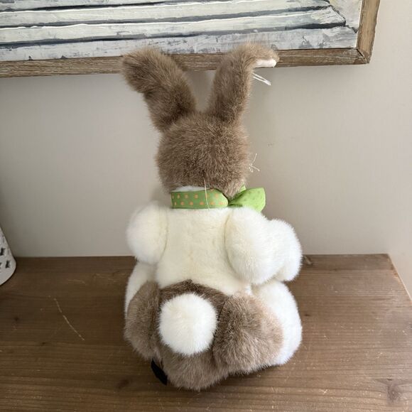 Bearington Collection Bunny Rabbit Stuffed Big Pot Belly Jointed - Picture 3 of 6